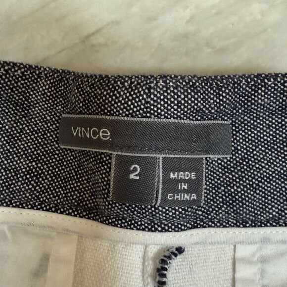 Vince Cotton Blend Shorts White Striped with Pockets Zip Closure Coastal size 2 - Picture 5 of 8